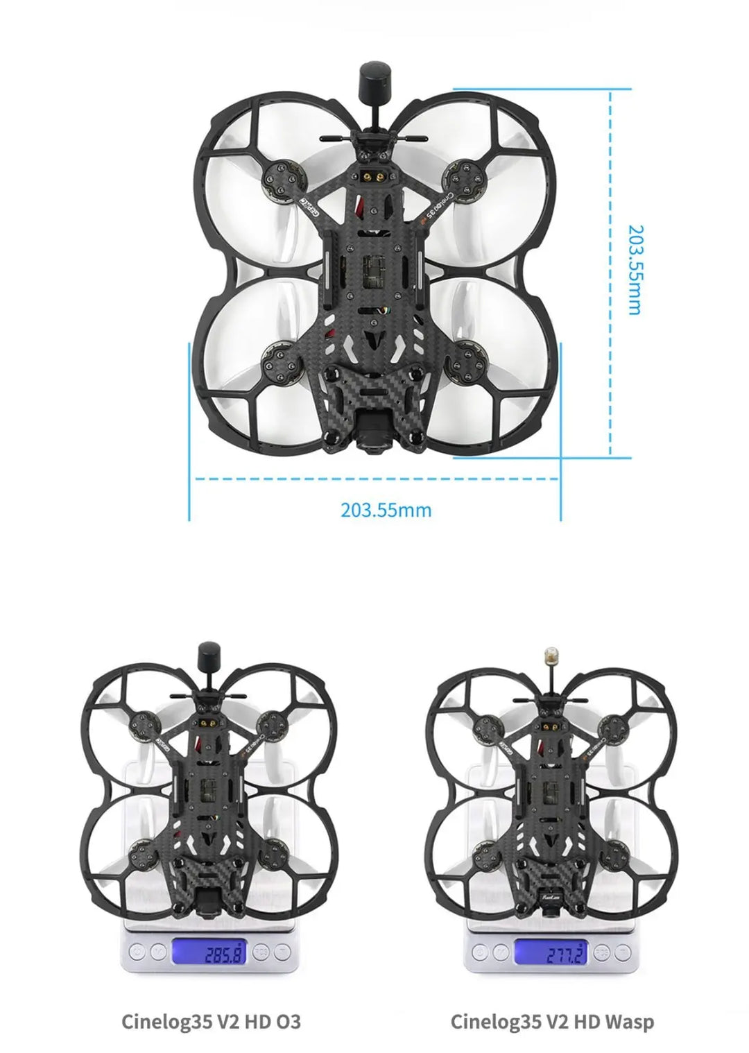 New GEPRC CineLog35 V2 HD Wasp F722-45A AIO Runcam Wasp FPV Drone