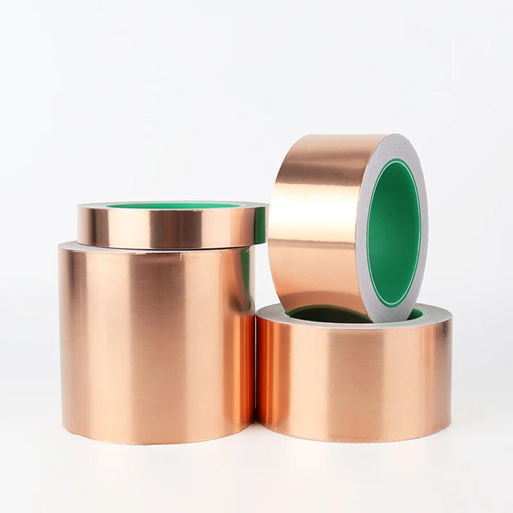 Double-Sided Conductive Copper Foil Tape — EMI Shielding, 10m Roll, 5mm–50mm Width Options