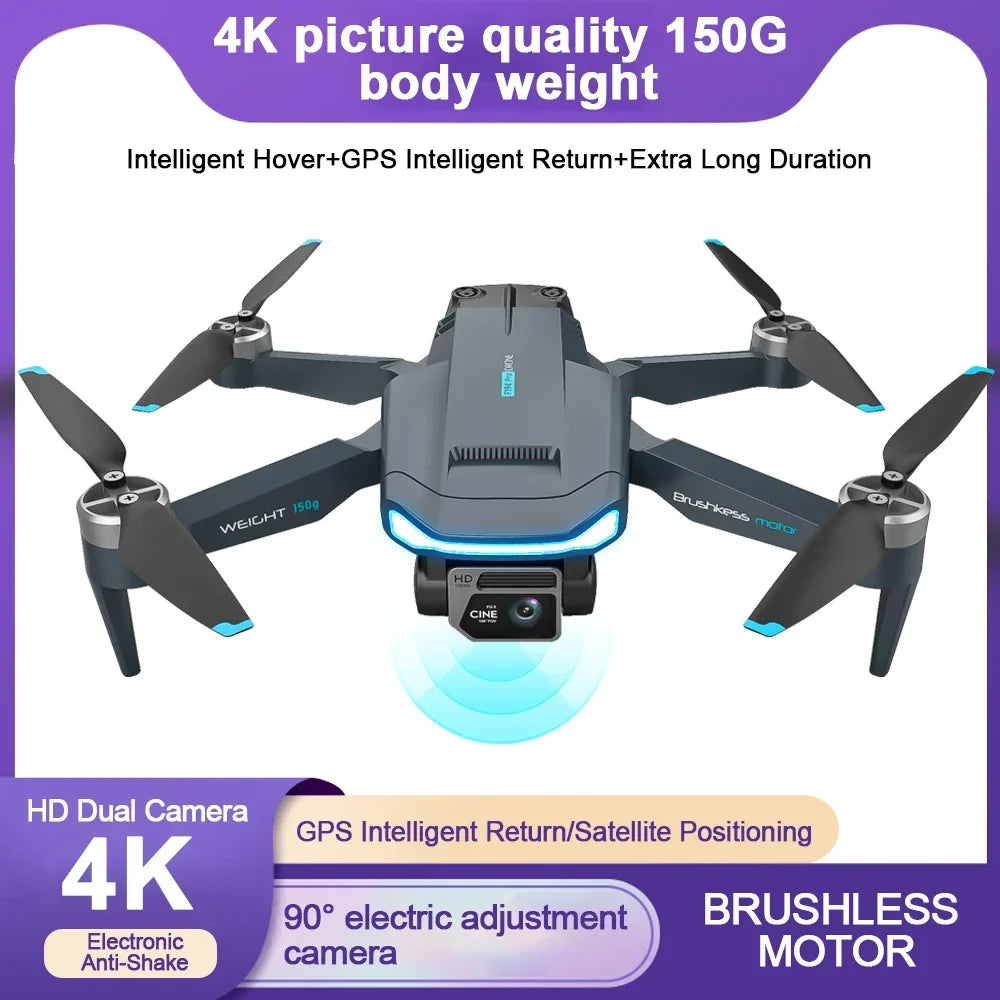 2023 New F194 Aerial Drone GPS Brushless Motor 4K HD Dual Camera RC Helicopter Professional Foldable Quadcopter Toy Gifts