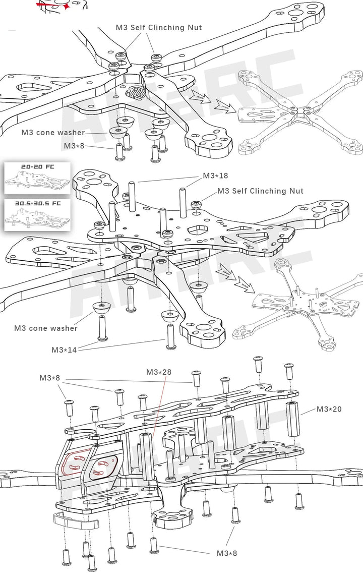 APEX EVO  Frame Kit Quadcopter for CADDX Vista Polar Nebula Pro RunCam Link Phoenix DJI O3 Air Unit 2306 Motor