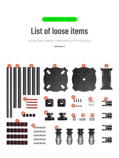 Flyroun X-Series Carbon Fiber Frame Kit | 8–13-Inch Props