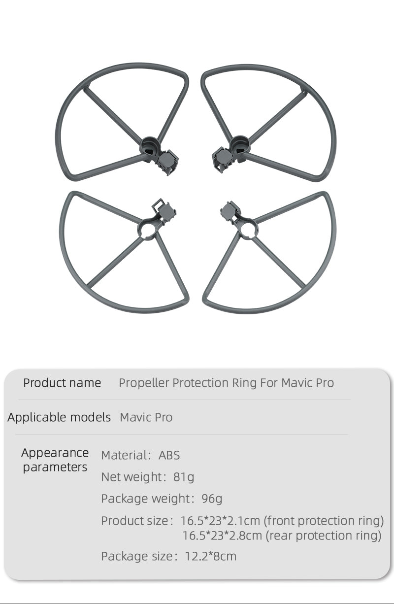 4pcs Propeller Guard for DJI Mavic Pro Drone Protector Quick Release Props Bumper Protection Cover with Landing Gear Accessories