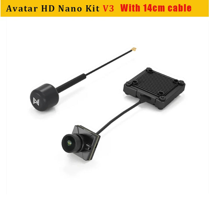 CADDX Walksnail Avatar HD Nano Kit V3 - 1080P/60fps 160° FOV 32GB 9cm/14cm Cable 14x14mm FPV