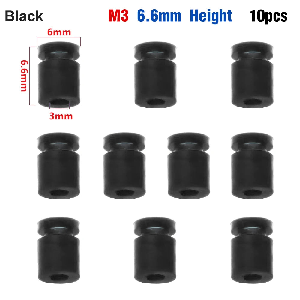 9IMOD 10pcs M2/M3 RC Rubber Shock Absorber Balls for F3 F4 F7 Flight Controller FPV Quadcopter Anti Vibration Soft Mount Ball