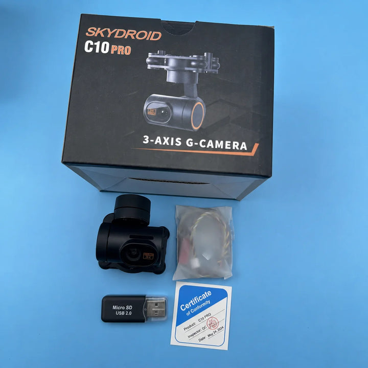 Skydroid C10 Pro 3-Axis Gimbal Camera — 2K HD, RTSP, Optical Zoom, 61g, Anti-Shake, UAV Aerial Photography