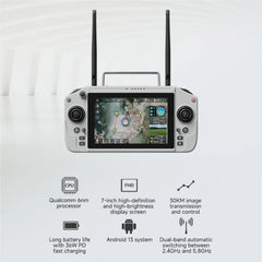 Skydroid G20 Enterprise UAV Ground Station — 30km Dual-Band, 6nm, 7" HD Display, 2.4/5.8GHz