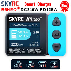 SKYRC B6neo+ Smart Balance Charger DC 240W / PD 126W — 1-6S LiPo LiHV NiMH Multi-Chemistry