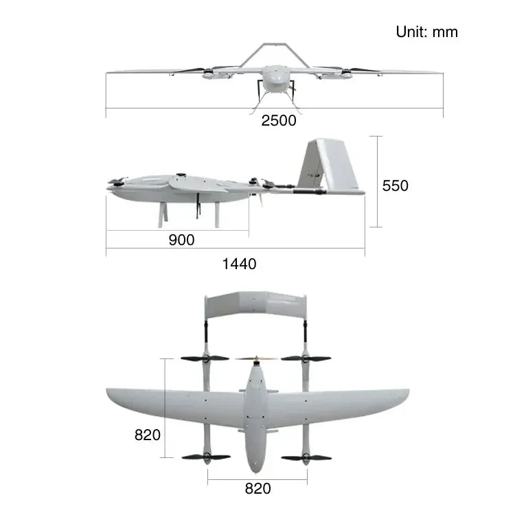 FOXTECH BABYSHARK260 VTOL Fixed Wing UAV for Long Range Inspection and Mapping