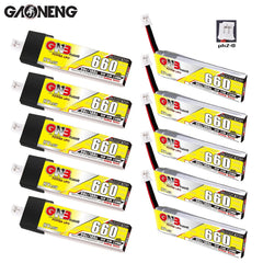 Gaoneng GNB 660mAh 1S HV LiPo Battery 90C PH2.0 — 5-Pack for Tiny Whoop FPV