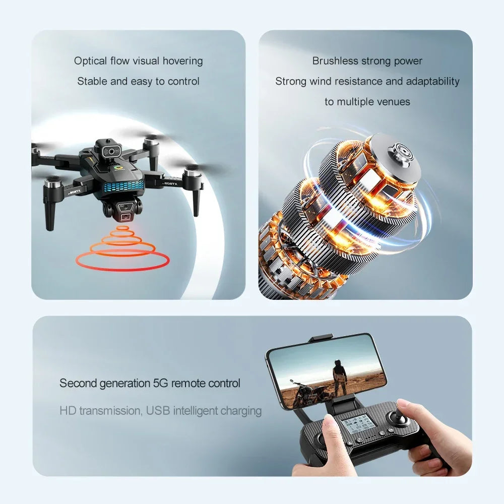 GPS Drone with 8K 4K HD Camera Obstacle Avoidance RC Dron WiFi FPV Brushless Foldable RC Quadcopter Toys Gifts 4DRC