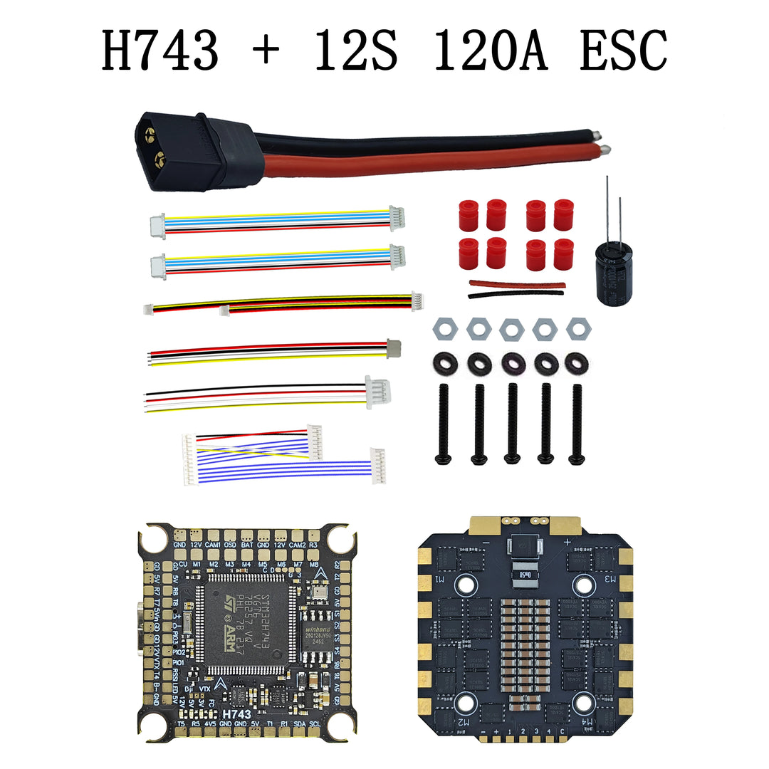 JIJIEFPV H743 Stack — 4-in-1 ESC + H7 FC Combo for 5-13" FPV Freestyle & Long Range Drones