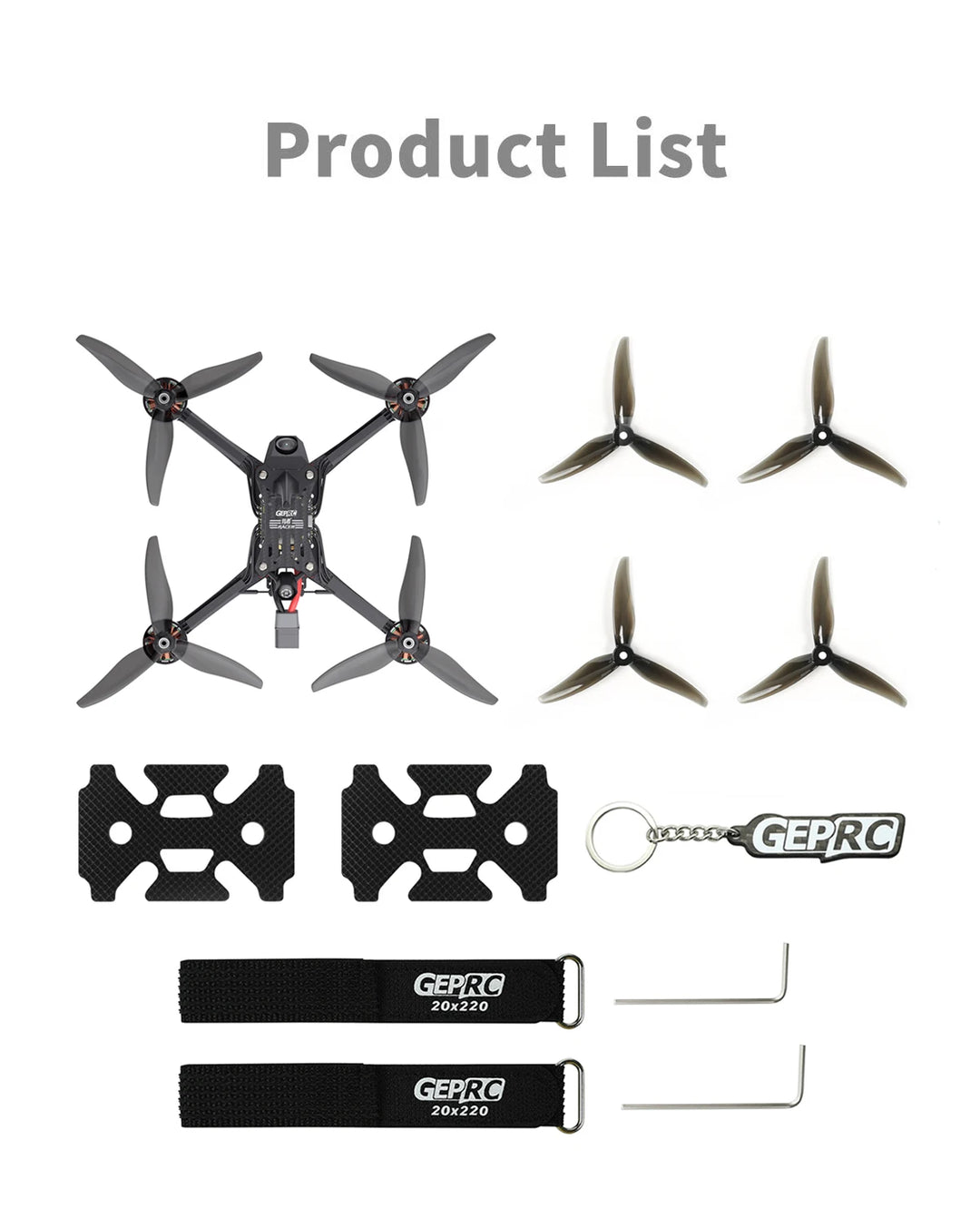 GEPRC Racer FPV Racing Drone TAKER F722 E55A Stack SPEEDX2 2207 TMOTOR F60PROV Drone Kit VTX Light Fast Freestyle RC Quadcopter