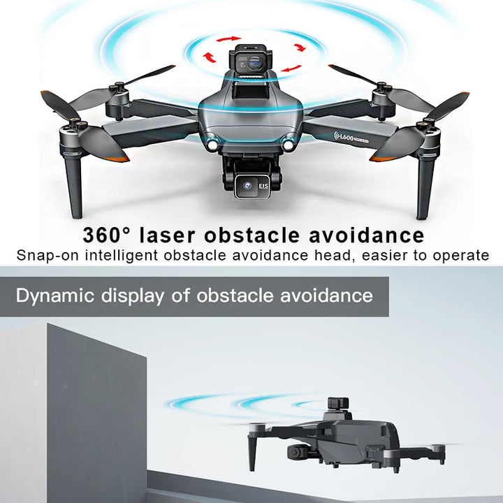 L600 Pro GPS Drone 3 Axis Gimbal 4K Profesional Aerial Photography Camera RC Quadcopter Laser Obstacle Avoidance Mini UAV Toys