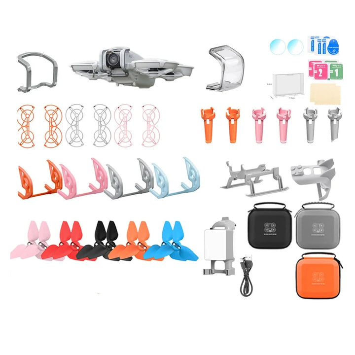 BRDRC For DJI NEO Accessories Collection Gimbal Bumper Protector Lens Cap Tempered Film Landing Gear Propeller For DJI Neo Drone