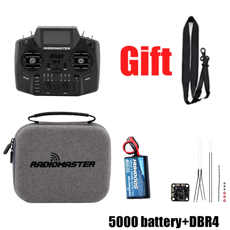 RadioMaster GX12 RC Radio Controller — Dual-Band ELRS Gemini-X, 2.4GHz/900MHz, EdgeTX, CNC Hall Gimbals, FCC