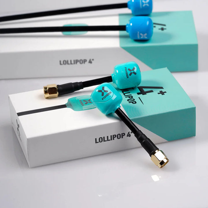 Foxeer Lollipop 4 Plus 5.8G 2.6dBi FPV Antenna - RHCP/LHCP SMA/MMCX/UFL Long Range Racing Drone (2PCS)