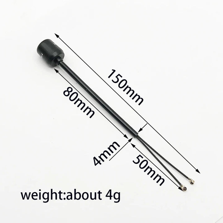 Dual-Band FPV Antenna for DJI O3 Air Unit — 2.4/5.8GHz, IPEX1, 120mm / 150mm