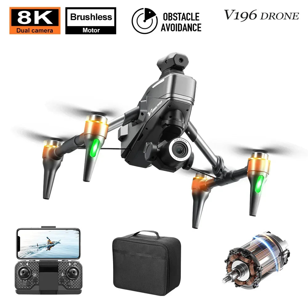 2024 New WIFI FPV Drone Wide Angle HD 8K 1080P Camera Height Hold RC Foldable Quadcopter Dron Helicopter Toys Gift