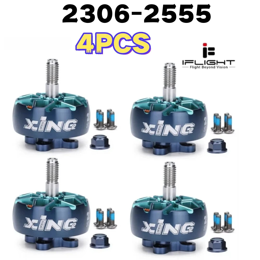 iFlight XING2 XING V2 2207 / 2306 1755 / 1855 / 2555 / 2755KV 4-6S Brushless FPV Motor with 5mm Shaft for RC FPV Drones