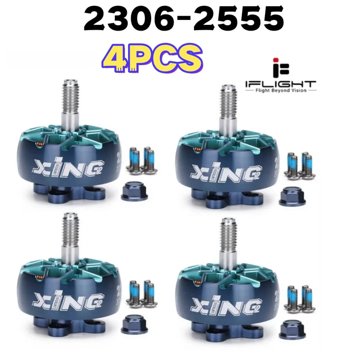 iFlight XING2 XING V2 2207 / 2306 1755 / 1855 / 2555 / 2755KV 4-6S Brushless FPV Motor with 5mm Shaft for RC FPV Drones