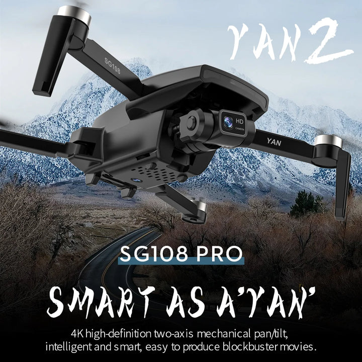 SG108 PRO 4K Drone 2-Axis Gimbal Professional Camera GPS 5G WiFi FPV Dron Brushless Long Distance 1000m RC Quadcopter 26 Minutes