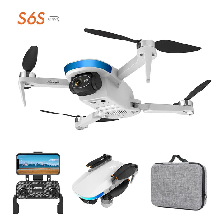 New S6S 4K Mini Drone GPS 5G Wifi HD EIS Camera Optical Flow Brushless Motor Foldable Quadcopter RC Helicopter Gifts Dron Toy