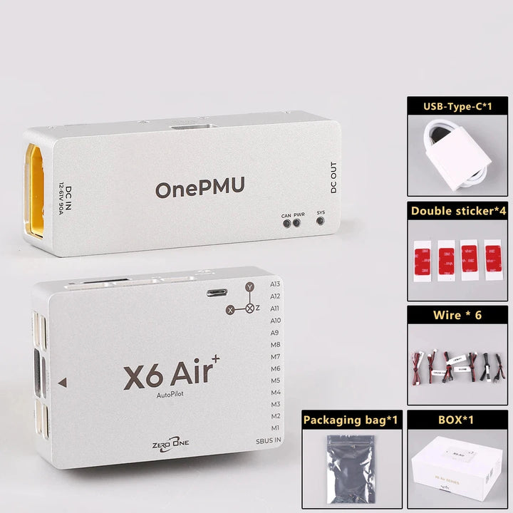 Zero One X6 Air+ Compact Flight Controller — FMU v6X, STM32H7, Dual IMU, ICM45686, Network Port, Pixhawk PX4