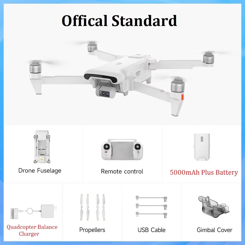 FIMI X8 Tele Dual lens 2024 New Drone 4K 60fps AI Super Night Video Gimbal Smart Tracking Pro Drone 5000mAh Plus Version