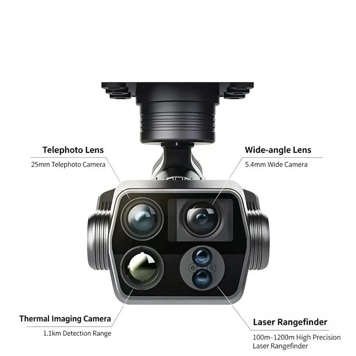 Skydroid C14 Pro 4-in-1 UAV Gimbal Payload — 48MP Dual Visible, 640×512 Thermal, 1.2km Rangefinder, 3-Axis, 210g
