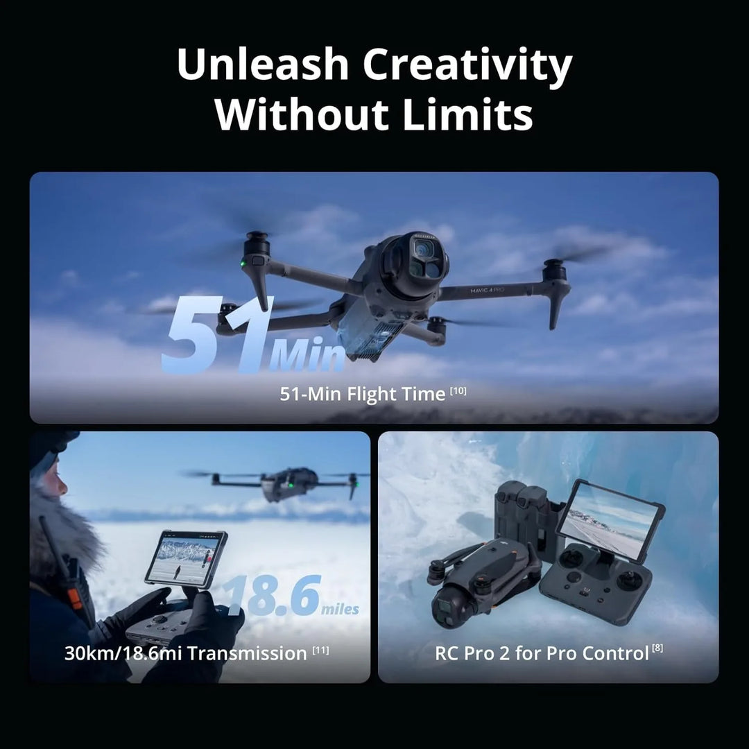 DJI Mavic 4 Pro Fly More Combo with RC 2 | 100MP Camera