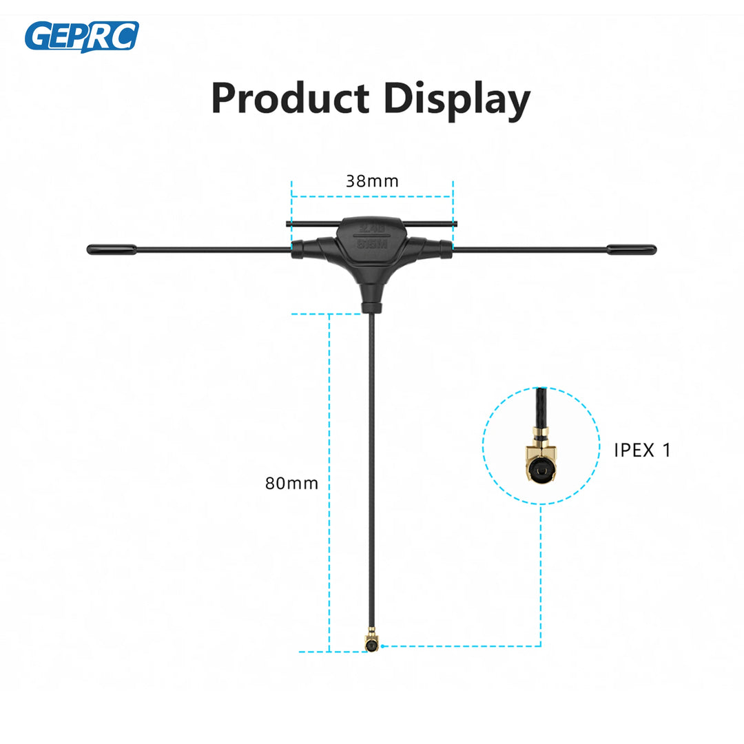 GEPRC 915M/2.4G Dual-Band T Antenna 80mm ELRS Dual-band Receivers DIY RC FPV Quadcopter Freestyle Drone Replacement Parts