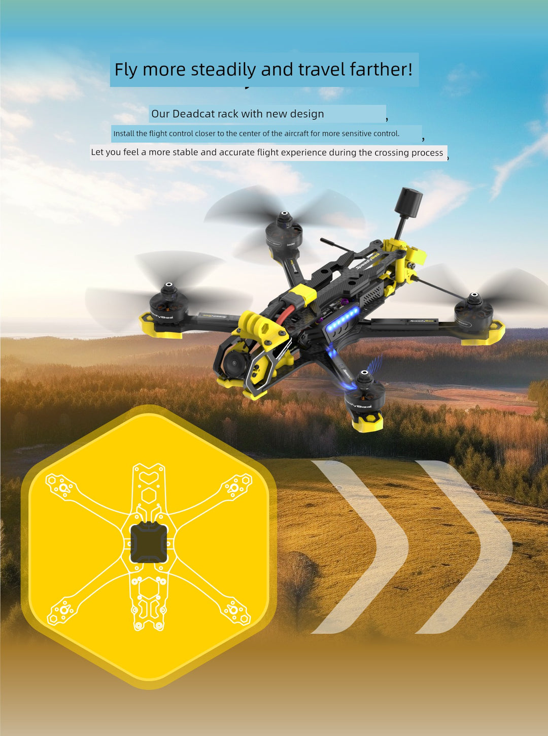 Speedybee Master5 V2 Crossing Machine DJI O3 Digital Unofficial Simulation Picture Transmission 5-Inch FPV Flower Fly