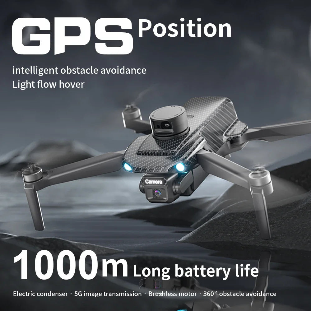 U99 GPS Drone 4K HD Dual Camera 5G Wifi Quadcopter Automatic Obstacle Avoidance Brushless Foldable Mini Plane Adults Boys Toys