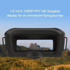 Walksnail Avatar Goggles L eyepiece and landscape display graphic labeled 4.5-inch 1080P