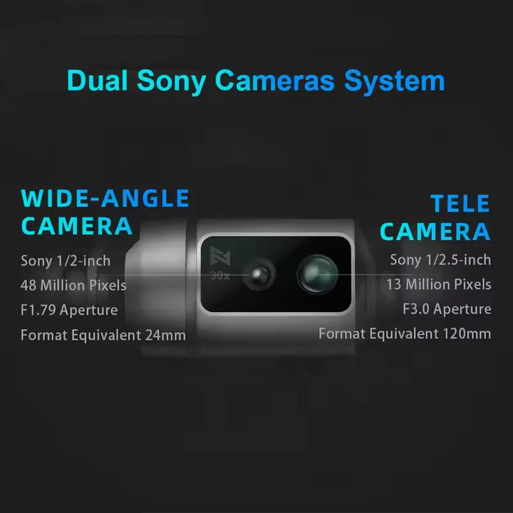 FIMI X8 Tele Max Camera Drone | Dual Cameras & 30x Hybrid Zoom