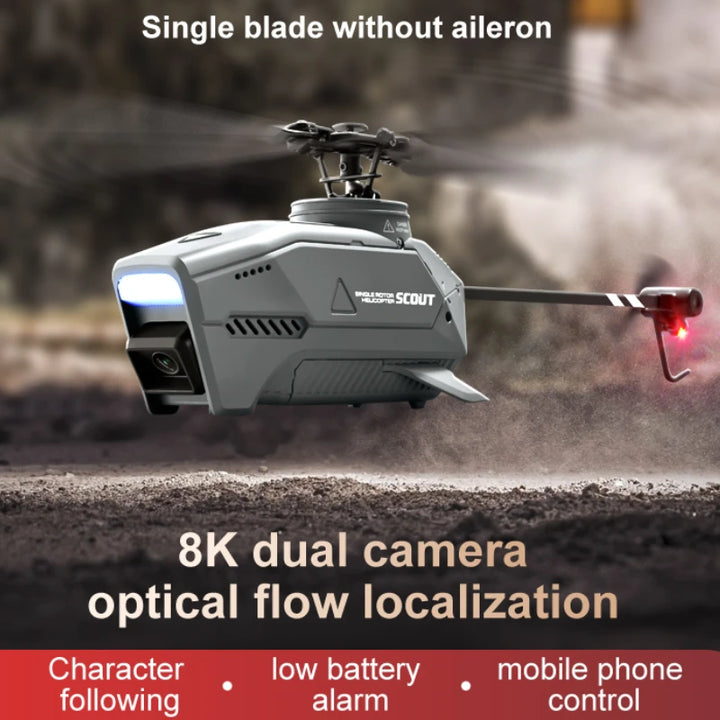 L1 PRO RC Helicopter with 8K Dual Camera, Obstacle Avoidance, FPV, Auto Return, 20min Flight Time, for Beginners & Experts