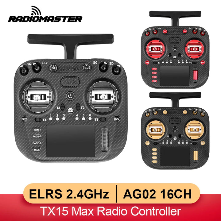 RadioMaster TX15 MAX 16CH Radio Controller - ELRS 2.4GHz AG02 Gimbals