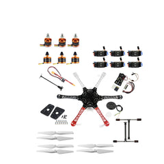 DIY F550 Hexacopter Drone Kit — 6-Axis, 550mm, 2212 920KV Motors, 9443 Props, 3–4S, 500g Payload, VTX, Optional Radio