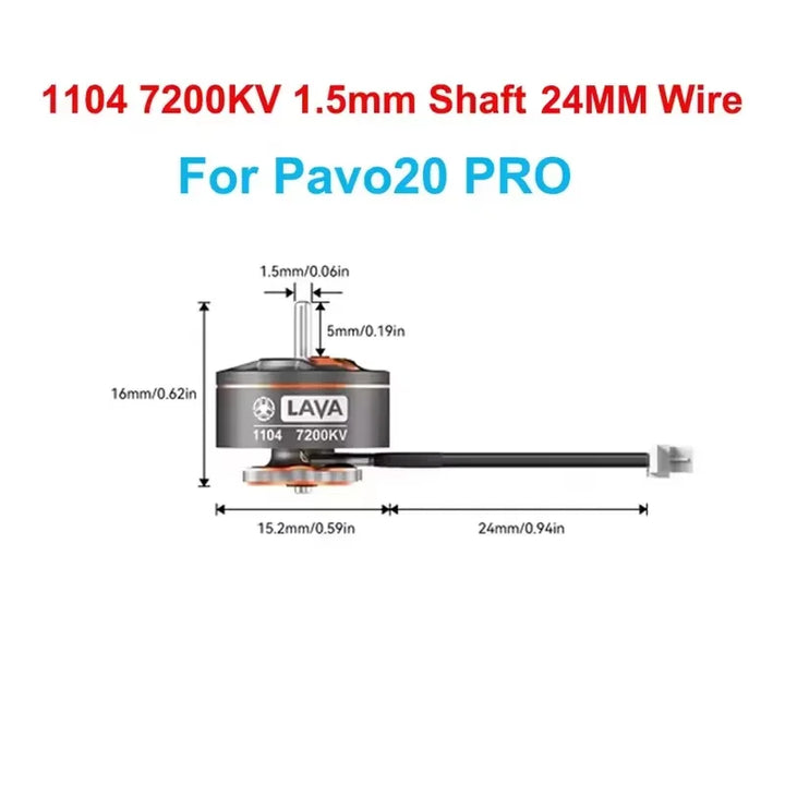 1PC/4PC BETAFPV LAVA 1104 7200kv Brushless Motors Brushless RC Motor 1.5mm Shaft For Pavo20 Pro Brushless Bwhoop Quadcopter