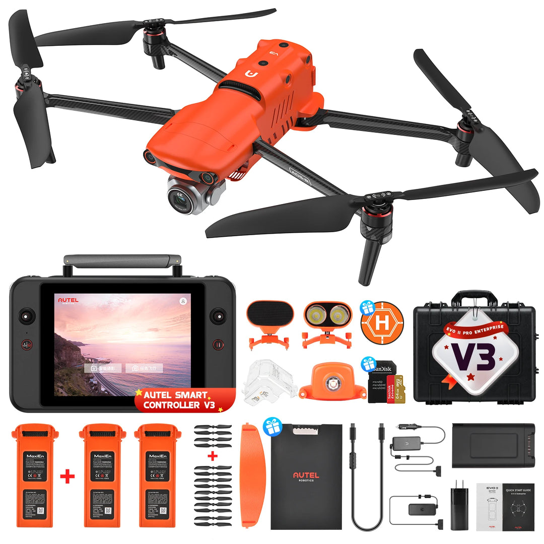 Autel Robotics EVO II Pro Enterprise V3 — 6K 1" CMOS, 42-Min, 15km, RTK, AI, IP43