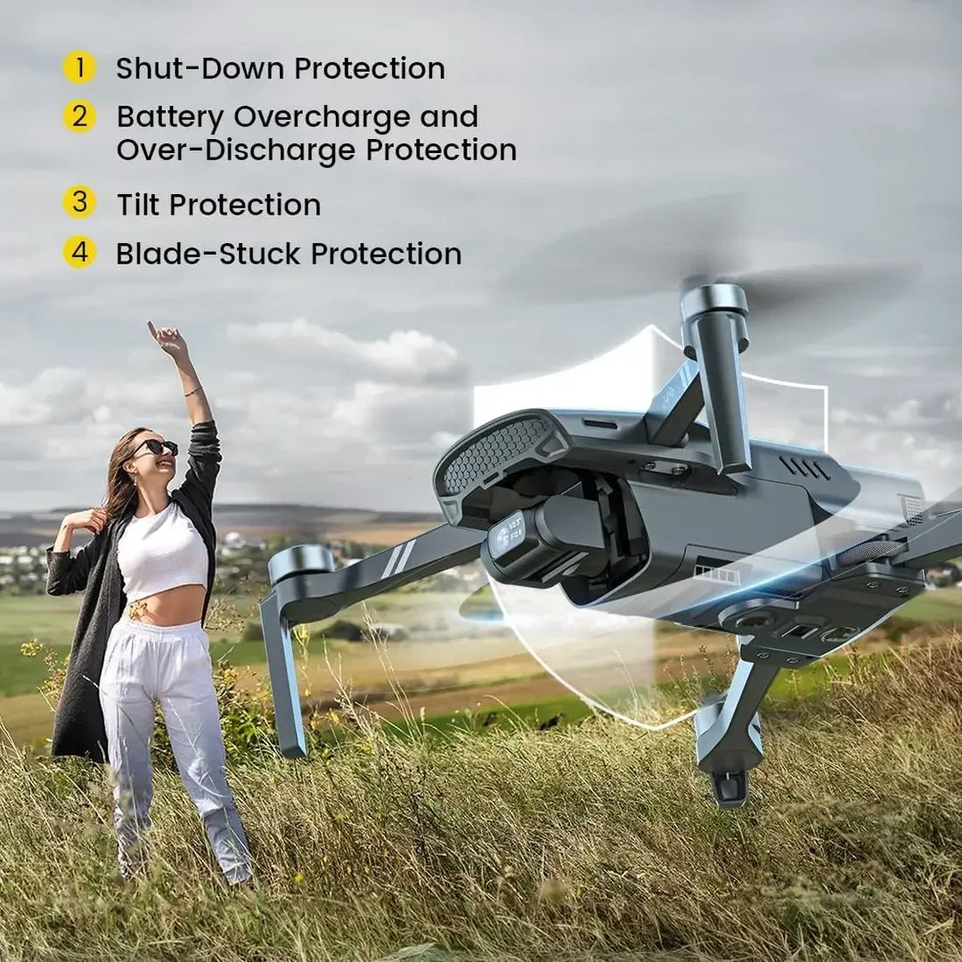 HS900 249g Lightweight GPS Drones with Camera for Adults 4K; 3 Axis Brushless Gimbal Drone with 4K/30FPS Video, 48MP Photo, 200