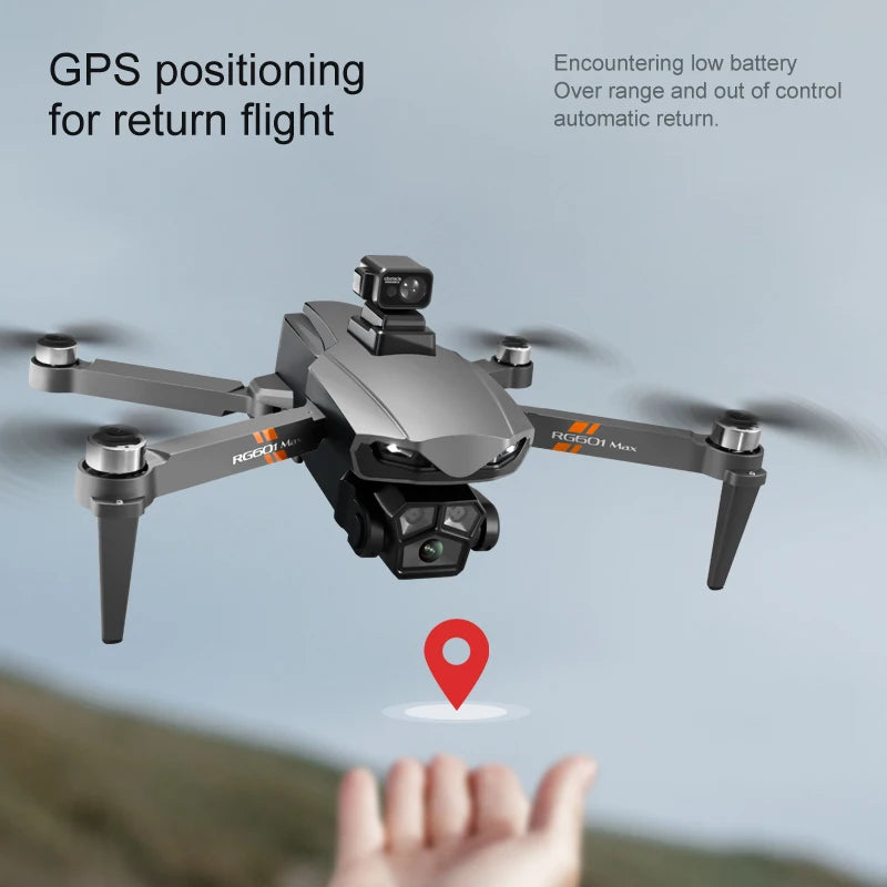 RG601 MAX Drone GPS 8K HD Camera FPV Aerial 5G Optical Flow Folding Dron with Dual WIFI Professional Large Size UAV 5KM