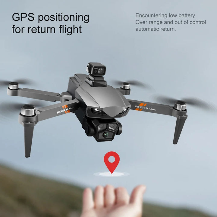 RG601 MAX Drone GPS 8K HD Camera FPV Aerial 5G Optical Flow Folding Dron with Dual WIFI Professional Large Size UAV 5KM