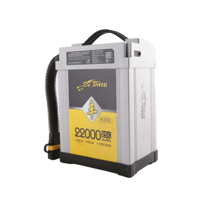 TATTU 12S LiPo Battery — 16000mAh / 22000mAh, 44.4V / 45.6V HV, 25C, AS150U, UAV