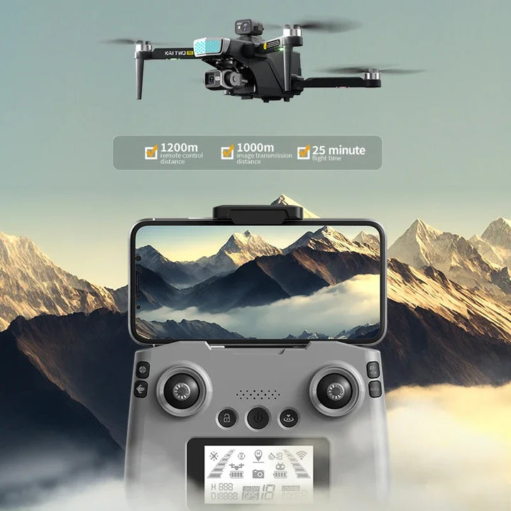 2024 New KAI TWO Pro GPS Drone 8K HD Camera 3-Axis Gimbal Professional Anti-Shake Photography Brushless Foldable Quadcopter LED