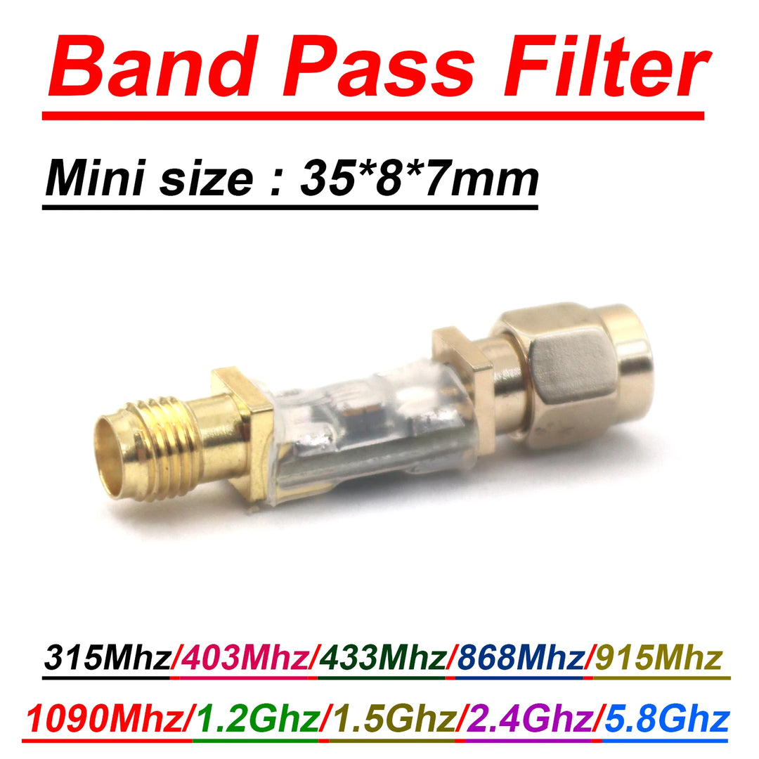 Mini RF BPF 403Mhz 433Mhz 868Mhz 915Mhz 1090M 1.2Ghz 1.5Ghz 2.4Ghz 5.8Ghz Band Pass Filter LC For Ham Radio Amplifier SDR Drone