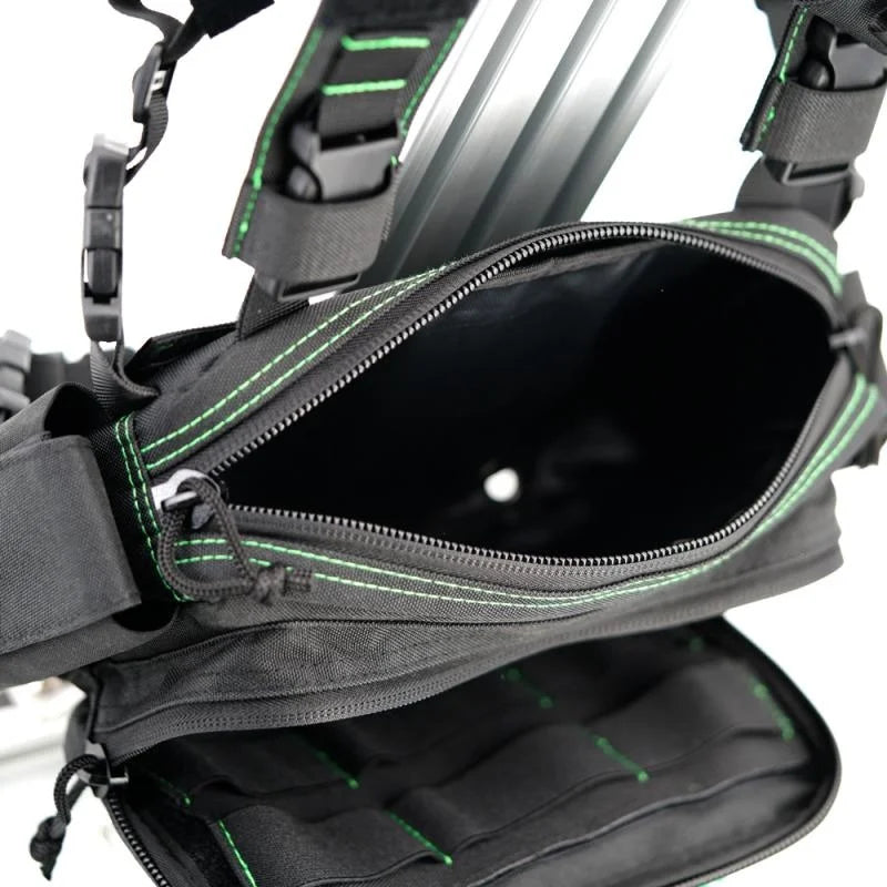 TBS ETHIX Chesty Tactical Chest Rig — Industrial Nylon, 3x Battery Pouches, 8" Prop Storage, Radio Lanyard, MOLLE | Mini Chesty FPV Bag