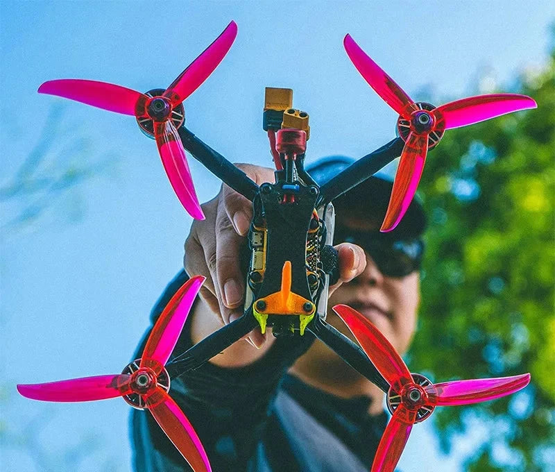 Gemfan 5136 5" 3-Blade FPV Propellers — Racing & Freestyle, Green / Neon Yellow / Black / Red / Blue, Bulk Pack
