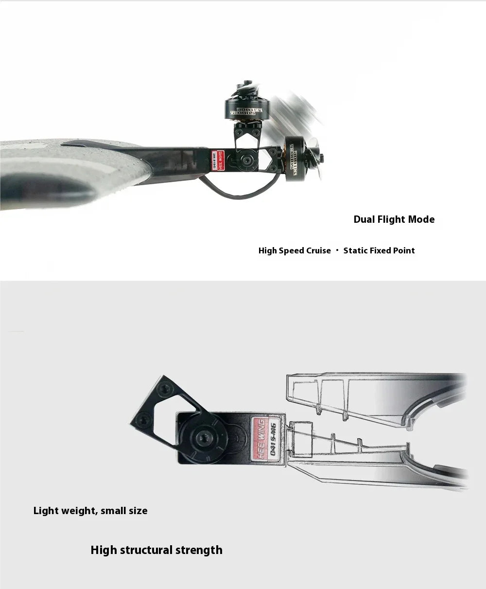 Heewing Assassin T-1 Vtol Vertical Takeoff Pnp With Flight Control Fpv Fixed Wing Y3 Vertical Takeoff And Landing Aircraft