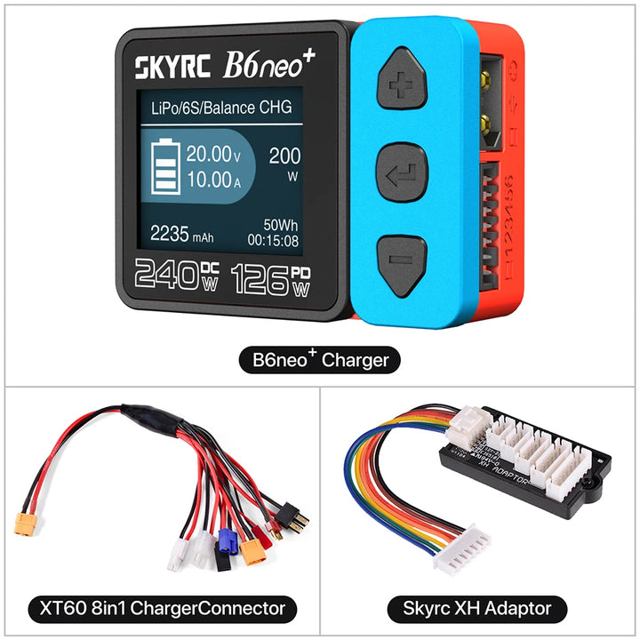 SKYRC B6neo+ Smart Balance Charger DC 240W / PD 126W — 1-6S LiPo LiHV NiMH Multi-Chemistry